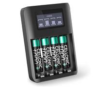 CELLONIC, battery compatible with Siemens Gigaset CL660HX, Gigaset A415, Gigaset E290 (1000mAh, 1.2V) 4x + Charger Replacement battery 1.2V AA