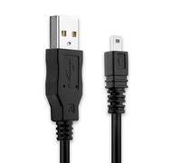 CELLONIC Camera USB Cable Replacement for compatible with Panasonic Lumix DMC-TZ5, DMC-TZ3 Charger 1.5m Lead Fast Charging Data Cable 1A File Transfer - Black PVC