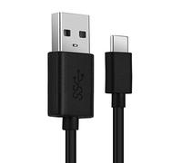 CELLONIC Camera USB Cable Replacement for Fuji FujiFilm X-T3 FujiFilm X-T30 FujiFilm GFX 50R GFX100 Charger 1m Lead Fast Charging Data Cable 3A File Transfer - Black
