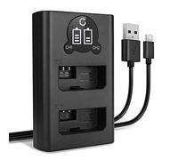 CELLONIC Dual Charger compatible with Canon EOS 1000D, Canon EOS 500D
