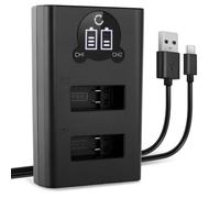 CELLONIC Dual Charger compatible with GoPro MAX 2, GoPro AMDBD-001 | 1m + USB Cable, (4.48V, 6.27W), Extended Runtime, for GoPro MAX 2