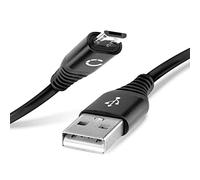 CELLONIC® Micro USB Cable Compatible for Sony Xperia 1 IV Garmin Edge 830 Nikon D5600 JBL Flip 3 3A (PD 100W) Fast Data Transfer 1m Charging/Charger Lead - Black