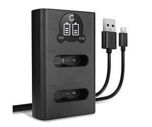 CELLONIC Smart & Fast Li-90B Li-92B Dual Charger compatible with UC-90 + USB Cable Charging Cable USB Power Supply