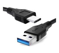 CELLONIC Universal USB-C long tip Type C Cable for Mobile Phones, Tablets, GPS, Speakers - 3A Fast Data Transfer 1m PVC Charging/Charger Lead - Black