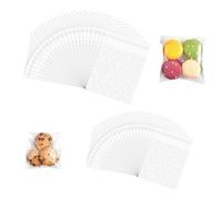 Cellophane Bags, 200 PCs White Polka Dot Self-Seal Translucent Cookie Bags Clear Frosted Plastic Package for Food Cookie Chocolates Biscuit Candy (7 X 7+3cm, 10×10cm+3cm)