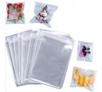 Cellophane Bags Pack of 200 (10x15cm) - Small Cellophane Sweets Cookies Bags, Self Seal Clear Adhesive Plastic Bags for Cookies, Sweets, Gifts, Jewellery, Soap, Chocolates