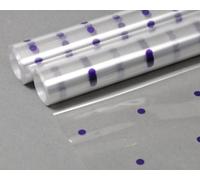Cellophane Wrap Hamper Florist Film - 800mm Wide x 10m Long - 2 Rolls (20m) - Purple Dot | Wrapping Paper & Gift Wrap for Bouquets, Baskets & Hampers - Supplied On a Roll with No Cardboard Core