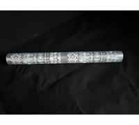 Cellophane Wrap Roll, PYGHAP Clear Cellophane Wrap for Hampers with Pull Bows, Ribbons & Scissor, for Christmas, Easter, Birthday Gift, Valentine's Day Flowers, 40CM x 30M (White Stars)