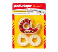Cellotape 3 Clear Transparent Rolls 18mm x 33m | Tape Dispenser Included | Ideal for Gift Wrap Christmas Birthday Home or Office | Clear Stationery Tape