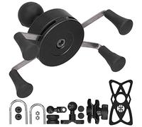Cellphone Bracket Phone Holder Mount Universal Spring Loaded with Ball and Socket Technology for IOS 7 8 SE X XS Xr Pixel 3 3a (B (black))