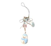 Cellphone Strap Christmas Theme Phone Chain Handmade Detachable Phones Lanyard Pendant Snowman Snowflake