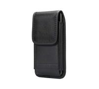Cellphone Waist Bag with Card Holder, Mens Leather Holster Case with Belt Clip, 6.5" Vertical Tactical EDC Leather Phone Holster Pouch with Belt Loop Carrying Case Waist Bag Cellphone Card Holder