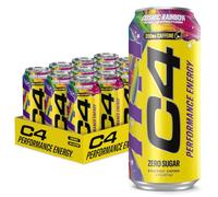 Cellucor C4 Energy Drink, Skittles, Carbonated Sugar Free Pre Workout Performance Drink with no Artificial Colors or Dyes, 16 Oz, Pack of 12