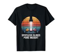 Cellular Biology Microscope Slide Retro Sunset T-Shirt