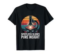 Cellular Biology Microscope Slide Retro Sunset T-Shirt