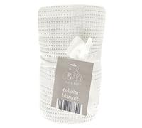 Cellular blanket moses basket pram crib baby 100% cotton WHITE