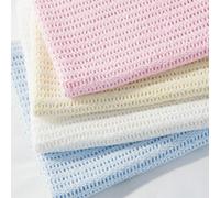 Cellular Blanket Premium Quality 100% Cotton Pram/Cotbed/Single/Double/King Bed.