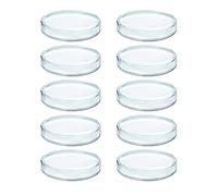 Cellular Culture Laboratory Grade Glass Petri Dish Bio-Study Sterile Petri Dish Biological Experimental Equipment 10 Pcs Science Equipment Borosilicate Glass Plate