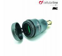 CELLULAR LINE 12V 4.2A USB 3.0 Type C Din Adapter Smartphone GPS Moto