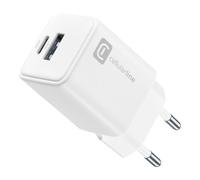 Cellular line MULTIPOWER Dual USB Type-A/C 30W GaN Charger White