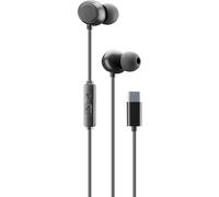 cellularline | CLOUD IN-EAR | Type-C Stereo Headset, In-ear Design and Microphone, USB-C Connector, Noise Isolation, Microphone and Answer Button (Black)