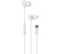 cellularline | CLOUD IN-EAR | Type-C Stereo Headset, In-ear Design and Microphone, USB-C Connector, Noise Isolation, Microphone and Answer Button (White)