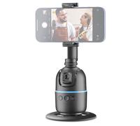 Cellularline FACECAM Smartphone Holder with 360° Face Recognition, Bluetooth Remote Control, Gesture Control, Height Adjustable, Automatic Framing, Tripod Compatible, Black