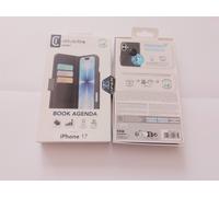 cellularline Faux Leather Book Cover-IPHONE 18/17 Magnetic Closure RFID &NFC