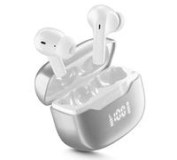 cellularline KEY PRO In-Ear Earphones with ENC, 4 Microphones, LED Display, Multipoint Technology, 30 Hours Playtime, Autopairing and Touch Controls, Black