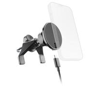 Cellularline MAG Wireless Charging Holder - MagSafe Car Mount with 7.5W Wireless Charging, Universal Mount, Built-in Magnetic Pad, Maximum Stability, 1m USB-C Cable Included