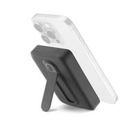 Cellularline Power Bank 10,000 mAh Qi2 15W with Built-in Stand and USB-C 20W - Soft-Touch, Mag Stand - Black