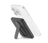 Cellularline Power Bank 5000mAh Qi2 15W with Integrated Stand and USB-C 20W - Soft-Touch, Mag Stand - Black