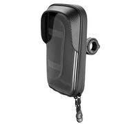 cellularline | Rider Shield - Universal | Waterproof Smartphone Holder for Round Handlebar for Motorcycles and Bikes - Sun Visor - 360 Rotation