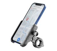 Cellularline Rider Steel - Universal Smartphone Holder In Aluminum Black