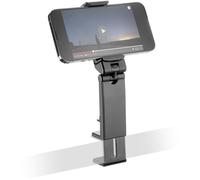cellularline | Universal Travel Holder for Compact Smartphone - Clamp Clip - with Double Joint with 360° Rotation - Black