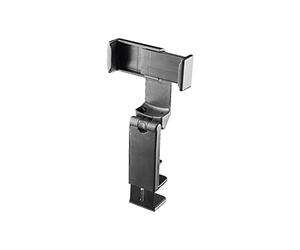 cellularline | Universal Travel Holder for Compact Smartphone - Clamp Clip - with Double Joint with 360° Rotation - Black