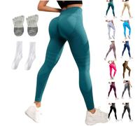 Cellulite Leggings, 3D Anti-Cellulite Leggings, High Waist Booty Scrunch Butt Yoga Pants, Women's Compression Legging for Lipedema, Plus Size Sports/Gym (UK, Alpha, M, Regular, Regular, 07)