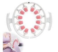 Cellulite Massager Against Lipedema, Manual Anti-Cellulite Device with Wheels, Cellulite Roller for Thighs & Legs, Massager for Legs & Buttocks, Effective Against Cellulite & Lymphatic Drainage (Pink)