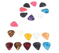 Celluloid Guitar Picks, Colorful Guitar Plectrum Instrument Accessory for Acoustic Classical Electric Bass (20pcs)
