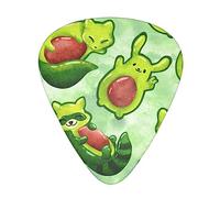 Celluloid Guitar Picks Guitar Accessories Guitar Picks for Acoustic Guitar, Electric Guitar, Bass Guitar 12 pack (cute avocado animals)