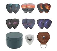 Celluloid Medium Guitar Picks with a Unique Design, Abrasion, Good Elasticity for Guitarists and Musicians -13 PCS Guitar Ple Electrum for Electrical Classical Bassacustic Guitarists (Star)