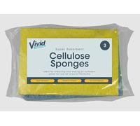 CELLULOSE SPONGES 3 PACK - Super Absorbent Non-Scratch Cleaning Sponges for Kitchen & Household Use | Soft Yet Durable for Surfaces Dishes Worktops Bathroom & Everyday Cleaning Tasks | Reusable Dish S