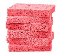 Cellulose Sponges,Heavy Duty Scrub Kitchen Sponge,Clean Tough Messes Without Scratching Sponges Kitchen,Pop Up Eco Sponges DIY Pink (6 Pack)