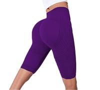 Cellumove 3D Legging Anti Cellulite Womens High Waisted Plus Size Compression Tummy Control Shorts Cellumove Leggings Seamless Butt Lift Yoga Shorts for Gym, Running 01-Purple XL