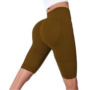 Cellumove 3D Legging Anti Cellulite Womens High Waisted Plus Size Compression Tummy Control Shorts Cellumove Leggings Seamless Butt Lift Yoga Shorts for Gym, Running 01-Coffee M