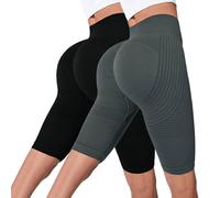 Cellumove 3D Legging Anti Cellulite Womens High Waisted Plus Size Compression Tummy Control Shorts Cellumove Leggings Seamless Butt Lift Yoga Shorts for Gym, Running 02-Gray L