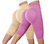 Cellumove 3D Legging Anti Cellulite Womens High Waisted Plus Size Compression Tummy Control Shorts Cellumove Leggings Seamless Butt Lift Yoga Shorts for Gym, Running 04-Beige XXL