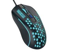 Celly, Mouse with Hive Wire, Sparco Line, Ergonomic Mouse with Alveolar Design, Silent Click and LED Rainbow Lights, Adjustable PPE, Wired Mouse and Easy Installation Plug&Play with USB-A Port