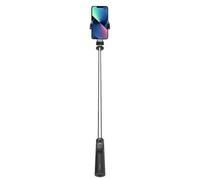 Celly, Universal Selfie Stick with Bluetooth, Adjustable and Portable Stick, Integrated Tripod, Compatible with Smartphones up to 7 inches, Black