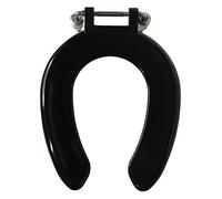 Celmac Crescent Black Child Toilet Seat | 12" Durable U-Shape Plastic Seat for Schools, Playgroups, & Infant Toilets | Manual Operation | Ideal for Junior Facilities & Training Use